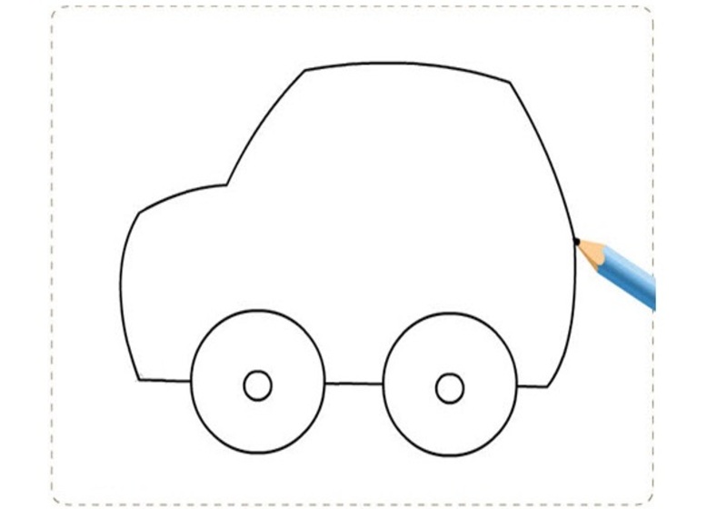 bé vẽ xe ô tô