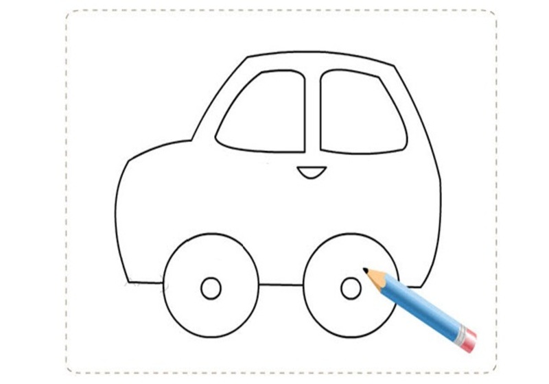 dạy bé nhỏ vẽ ô tô
