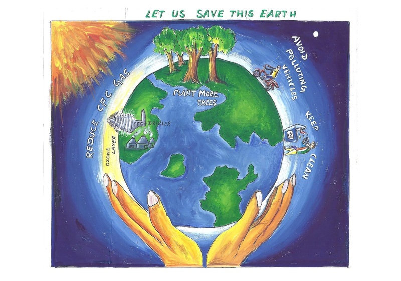 Vẽ tranh chung tay bảo vệ Trái Đất  Vẽ tranh bằng bút chì  Painting  protecting the Earth  YouTube