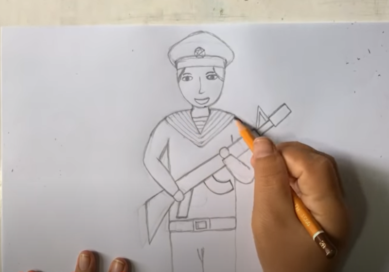 Rất Hay: 5 Bước Vẽ Chú Bộ Đội Cực Kỳ Đơn Giản Cho Trẻ Tập Vẽ - POPS Kids  Learn