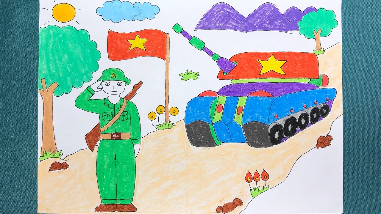 99 Cách Vẽ Chú Bộ Đội Tranh Đơn Giản Mà Đẹp Ý Nghĩa Vô Cùng  TH Điện  Biên Đông
