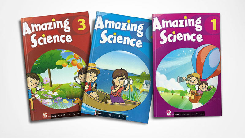 Bộ sách gồm có 3 cuốn giúp bé cải thiện khả năng ngoại ngữ gắn liền kiến thức của các môn khoa học khác
