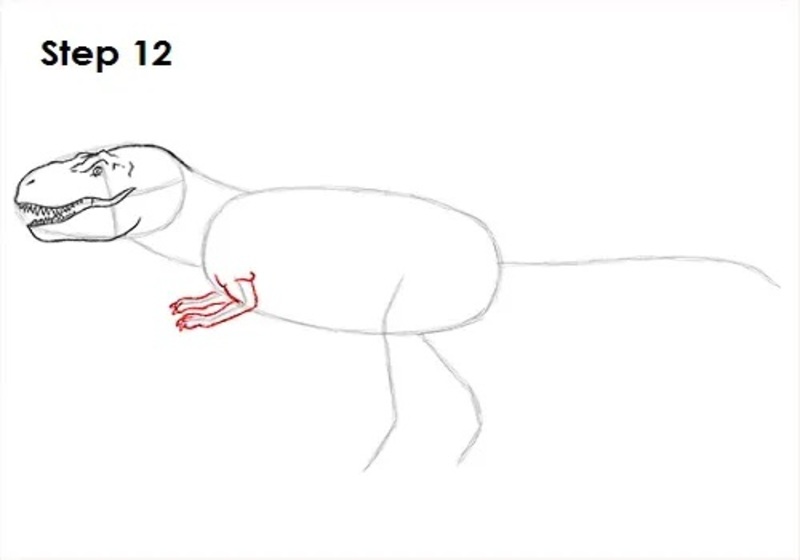 cách vẽ con khủng long bạo chúa