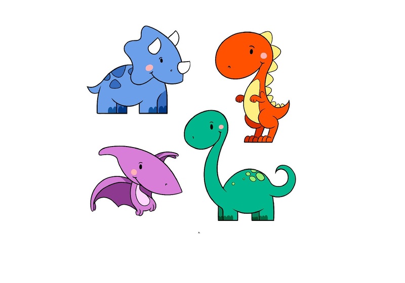 cách vẽ khủng long con