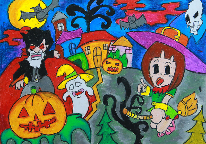 Vẽ Tranh Halloween Đẹp Đơn Giản Cute Nhất Quả Đất