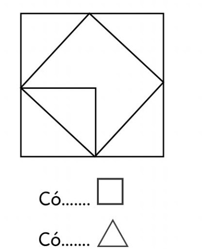 các bài toán đếm hình tam giác lớp 1