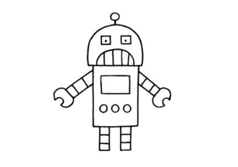 Bum Bum TV  Hướng Dẫn Vẽ Robot Đơn Giản  How to Draw a Cute Robot  Vẽ  Robot dễ thương  YouTube
