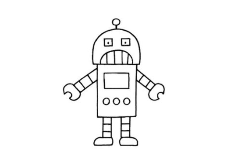 Cách Vẽ Robot Đơn Giản Và Đẹp Nhất Cho Bé Tập Tô Màu