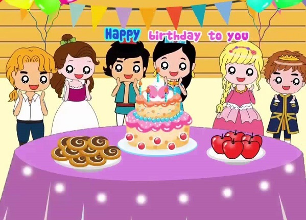 Bài hát Happy Birthday quen thuộc với các bé