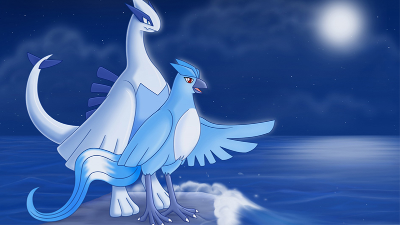 Thần điểu Articuno là pokemon hệ bay huyền thoại có quyền năng tấn công bằng băng tuyết.