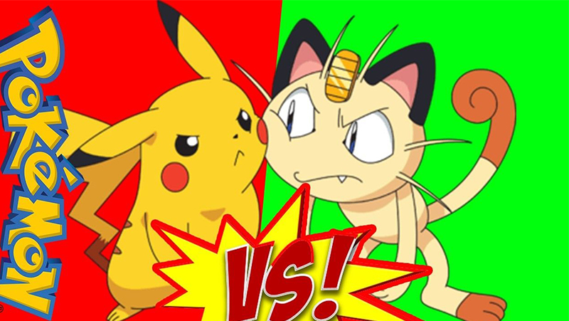 Ít ai biết pokemon hệ thường Meowth đã từng có màn solo với Pikachu