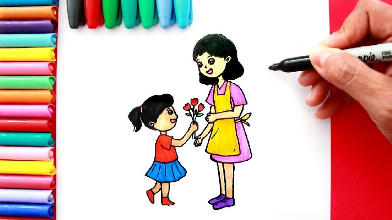 Học cách vẽ bố mẹ đơn giản cho người mới bắt đầu