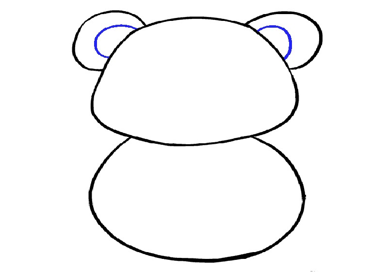 cách vẽ con gấu trúc cute