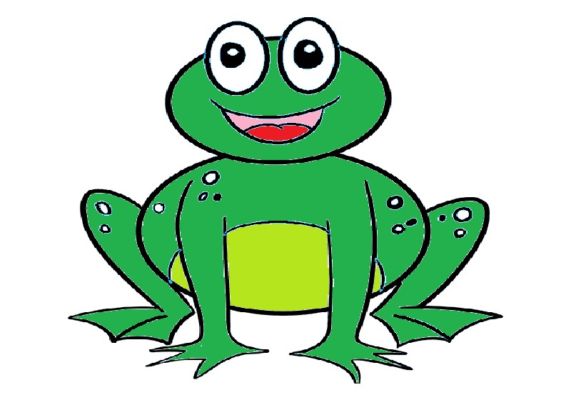 cách vẽ con ếch dễ thương