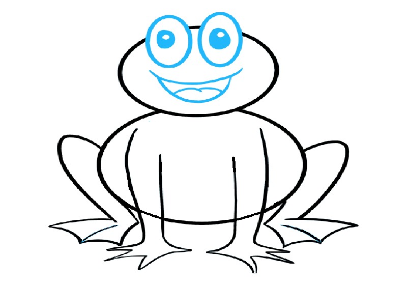 vẽ con ếch ngộ nghĩnh