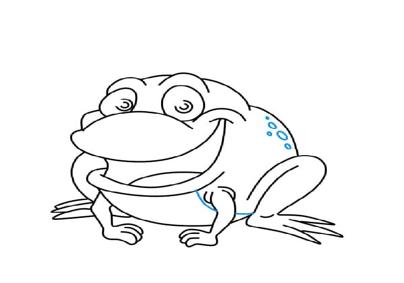vẽ con ếch ngồi trên lá sen