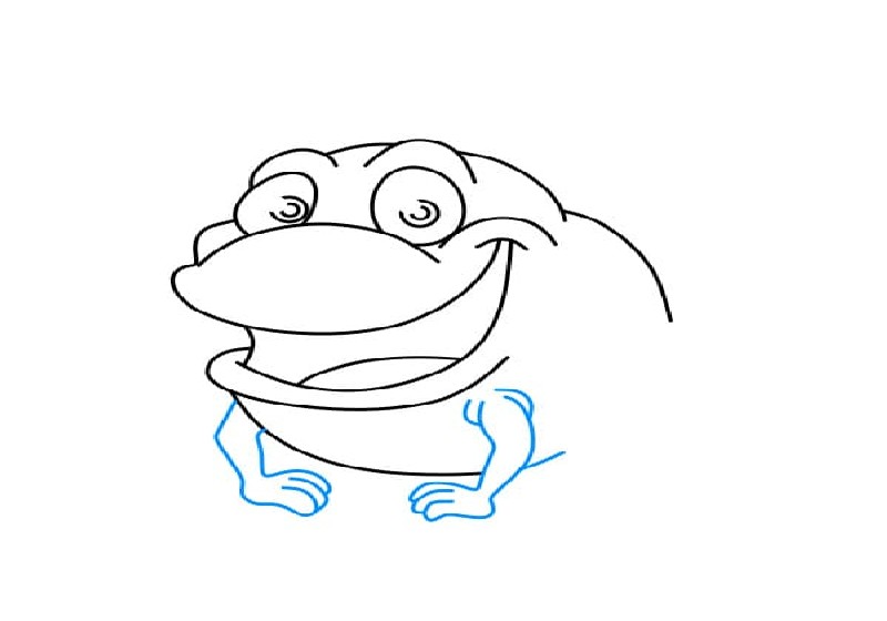 vẽ con ếch xanh