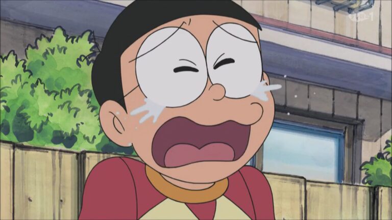 Tính cách nhút nhát của Nobita khiến cậu bị bạn bè bắt nạt