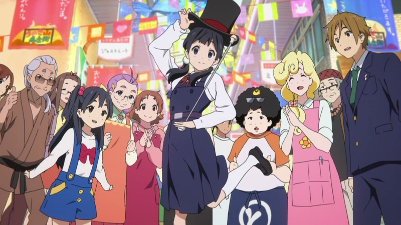Tamako và mọi người trong khu chợ Usagiyama