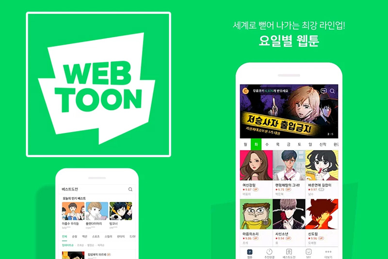 Ứng dụng Webtoon đọc truyện tranh trên điện thoại