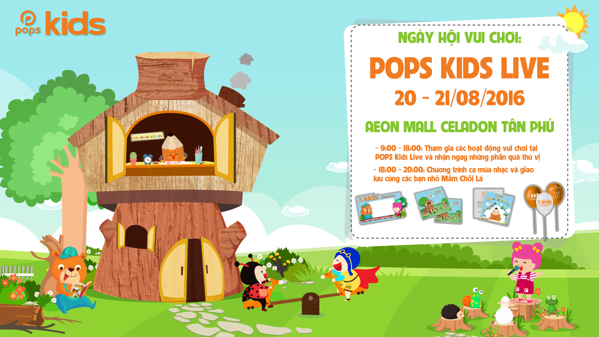 CÙNG BÉ VUI CHƠI VÀ NHẬN QUÀ HẤP DẪN TẠI NGÀY HỘI POPS KIDS LIVE