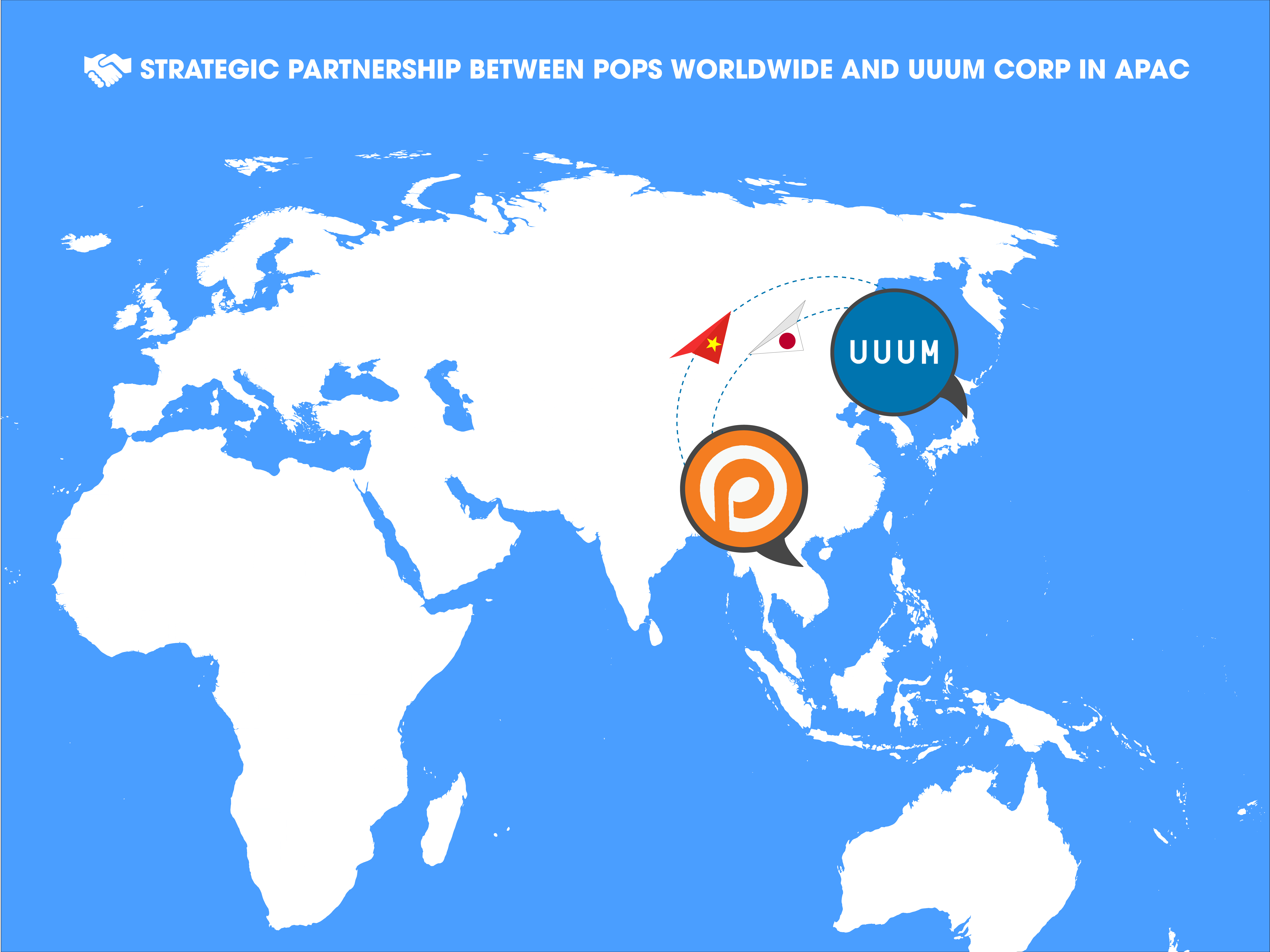 STRATEGIC PARTNERSHIP BETWEEN POPS WORLDWIDE AND UUUM CORP