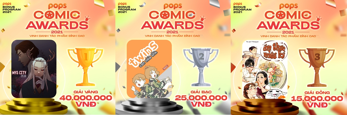 Sau 7 tháng tranh tài, POPS Comic Awards 2021 khép lại bằng chiến thắng đầy thuyết phục của các họa sĩ tài năng