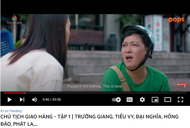 Phim do Trường Giang và POPS hợp tác sản xuất đứng vị trí #1 top trending YouTube Việt Nam